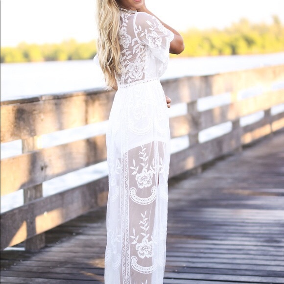 Lace Maxi Romper - Picture 2 of 8